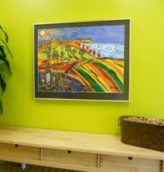 Wang art in the Oenophilia Inc.'s lobby